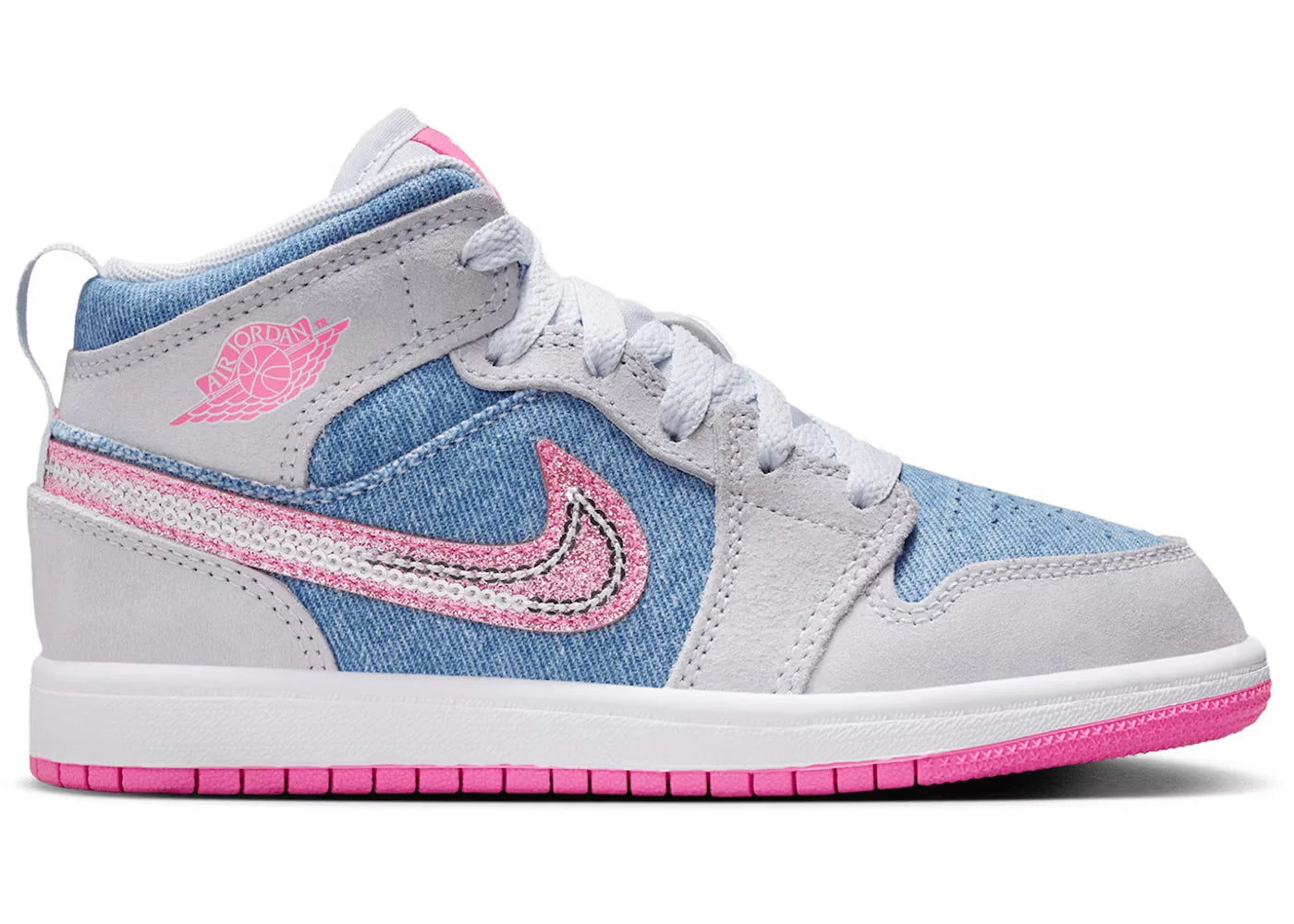 Jordan 1 Mid SE Denim Sequin