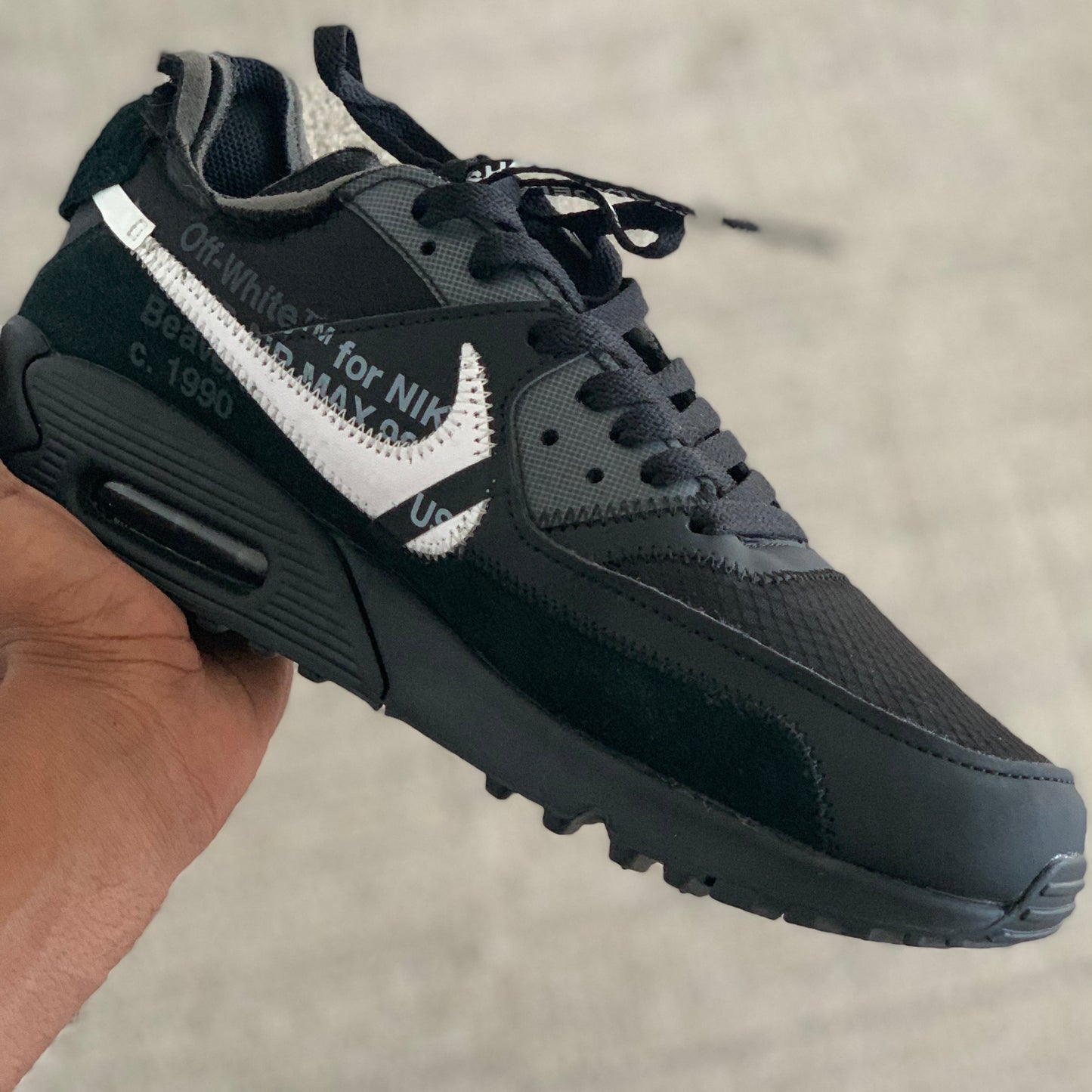 Nike Air Max 90 Off White Black (Pronta Entrega)