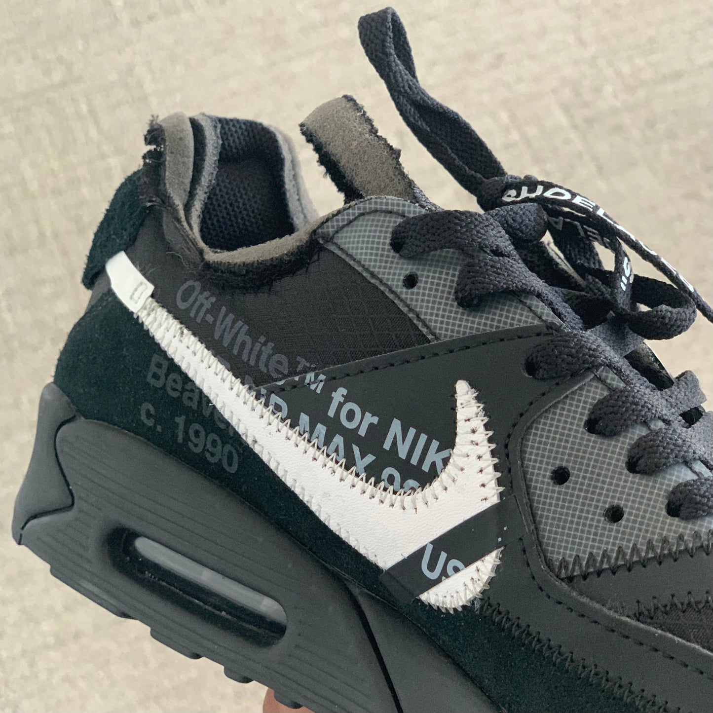 Nike Air Max 90 Off White Black (Pronta Entrega)