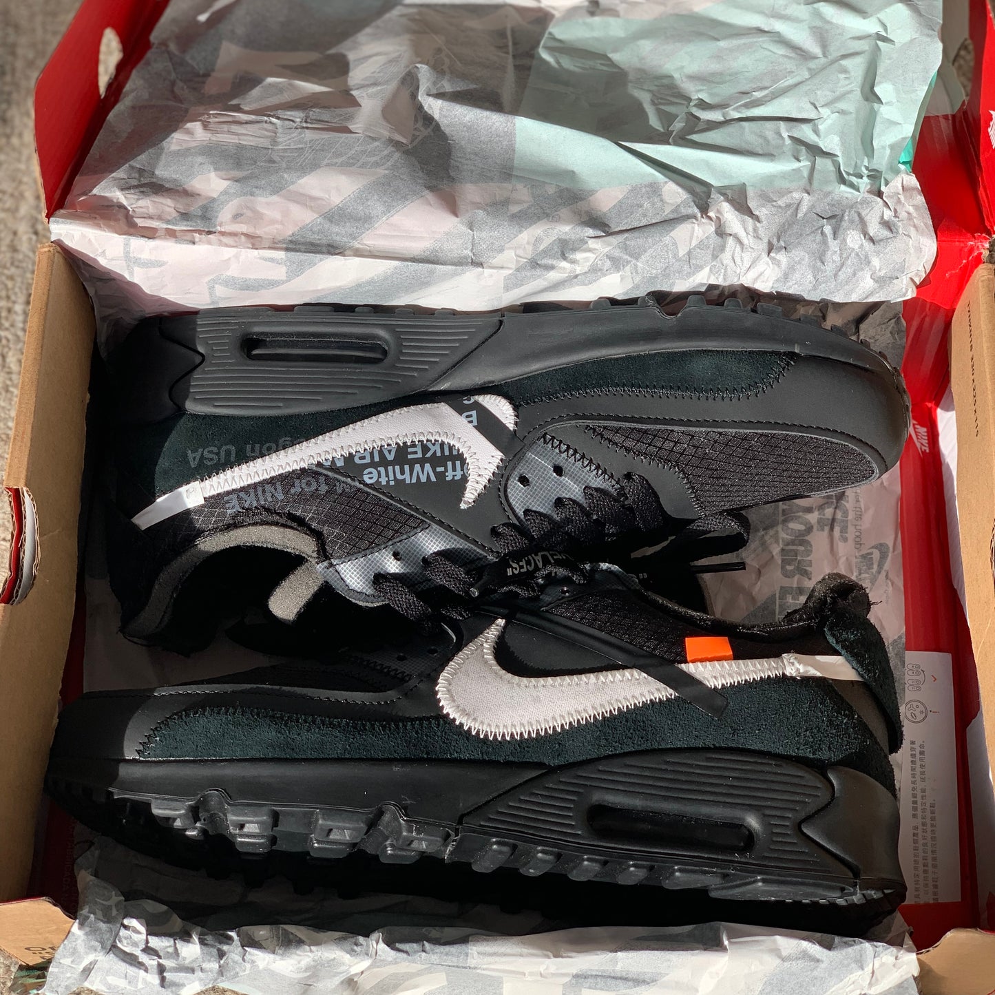 Nike Air Max 90 Off White Black (Pronta Entrega)