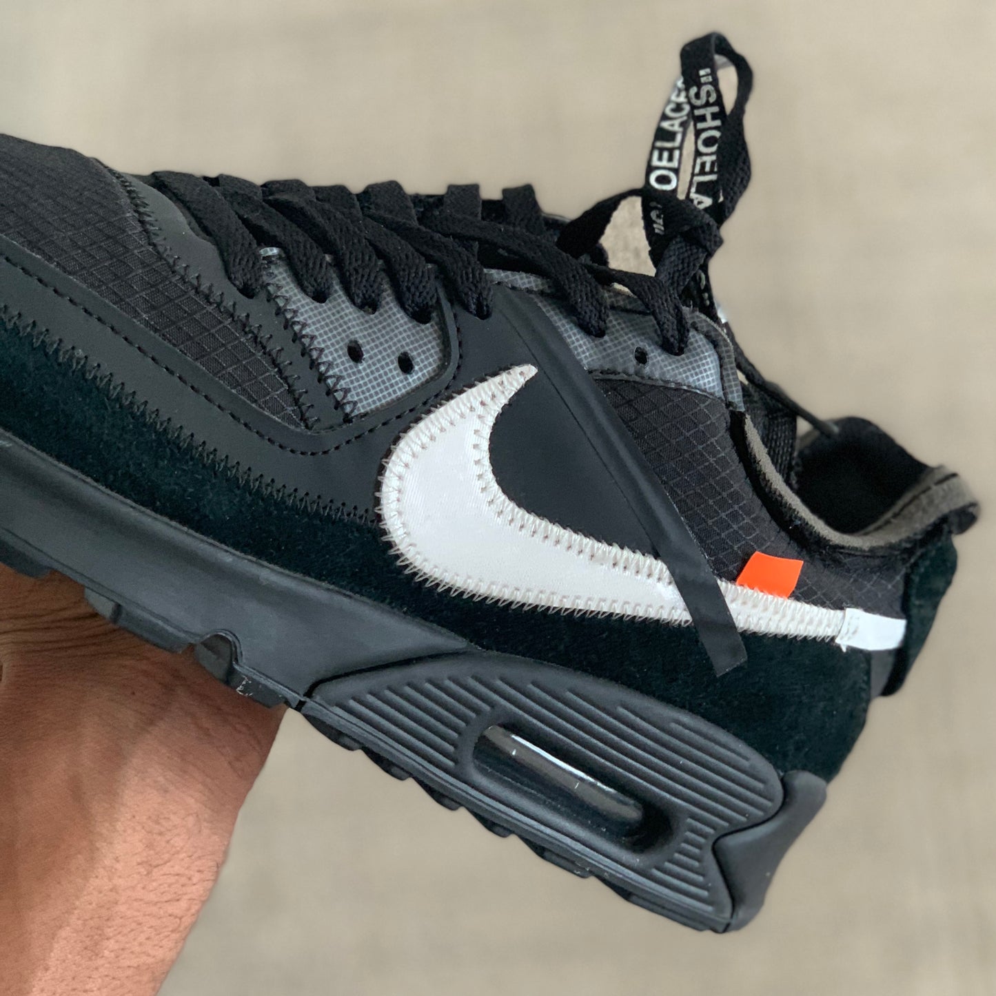 Nike Air Max 90 Off White Black (Pronta Entrega)
