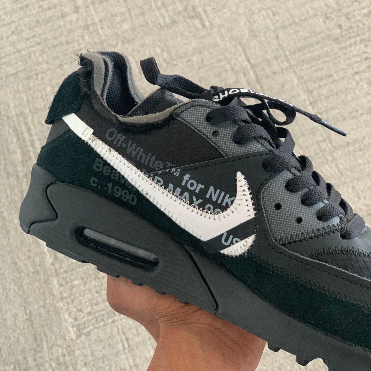 Nike Air Max 90 Off White Black (Pronta Entrega)