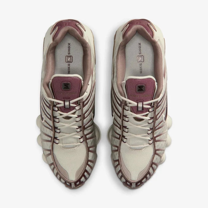 Tênis Nike Shox TL Light Bone Burgundy Crush