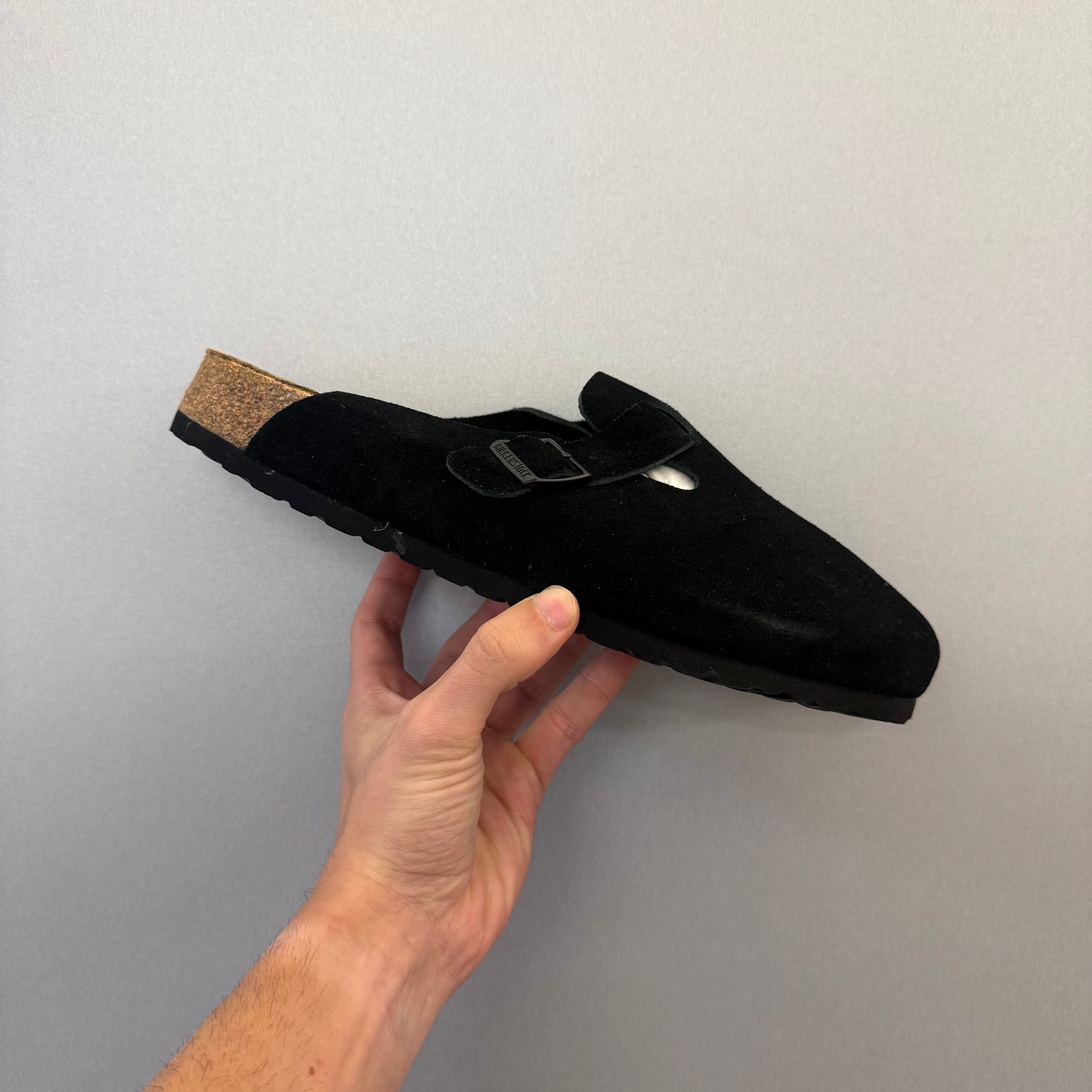 Birkenstock Boston Soft Footbed Suede Black (Pronta Entrega)