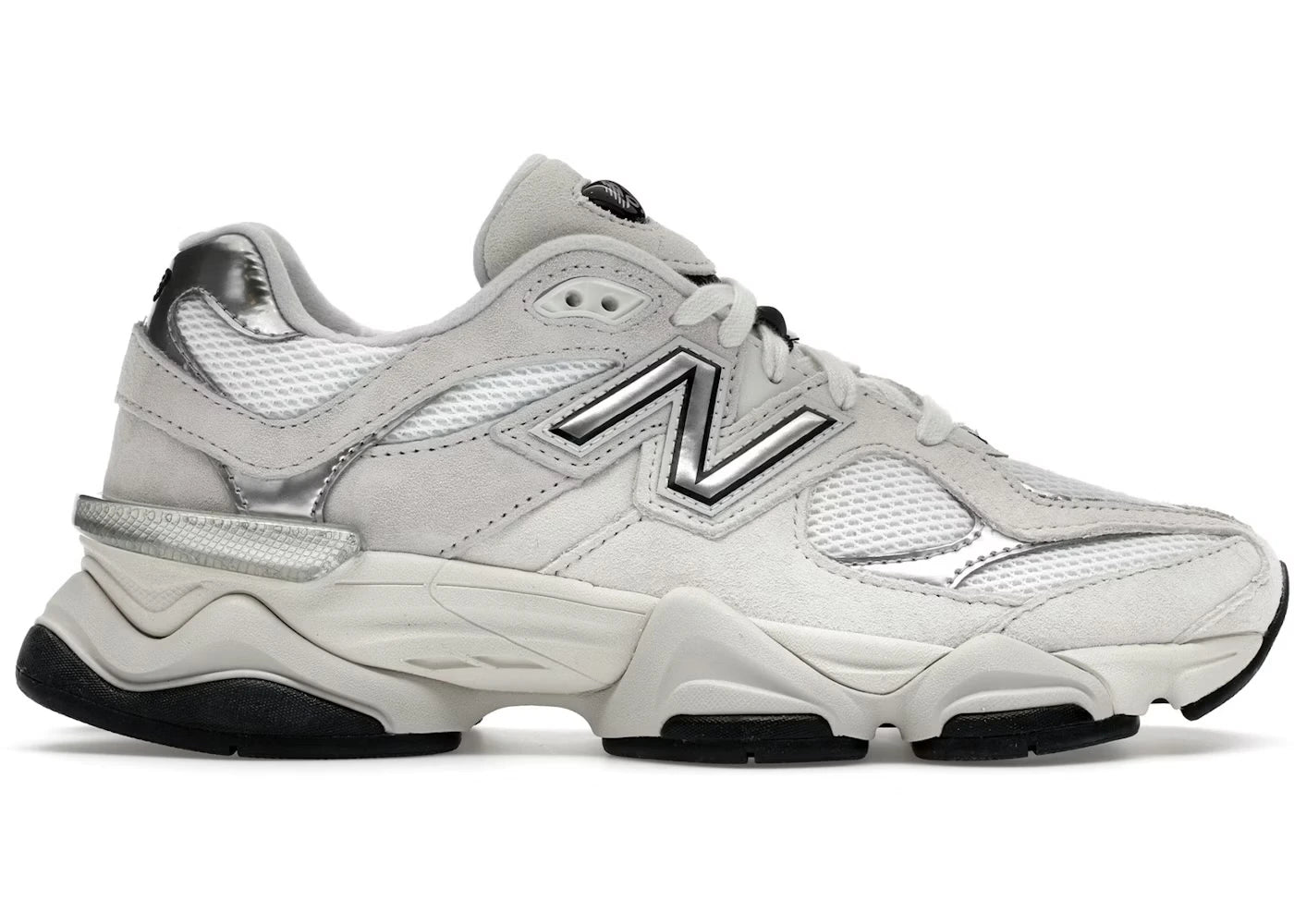 New Balance 9060 White Black Metallic Silver