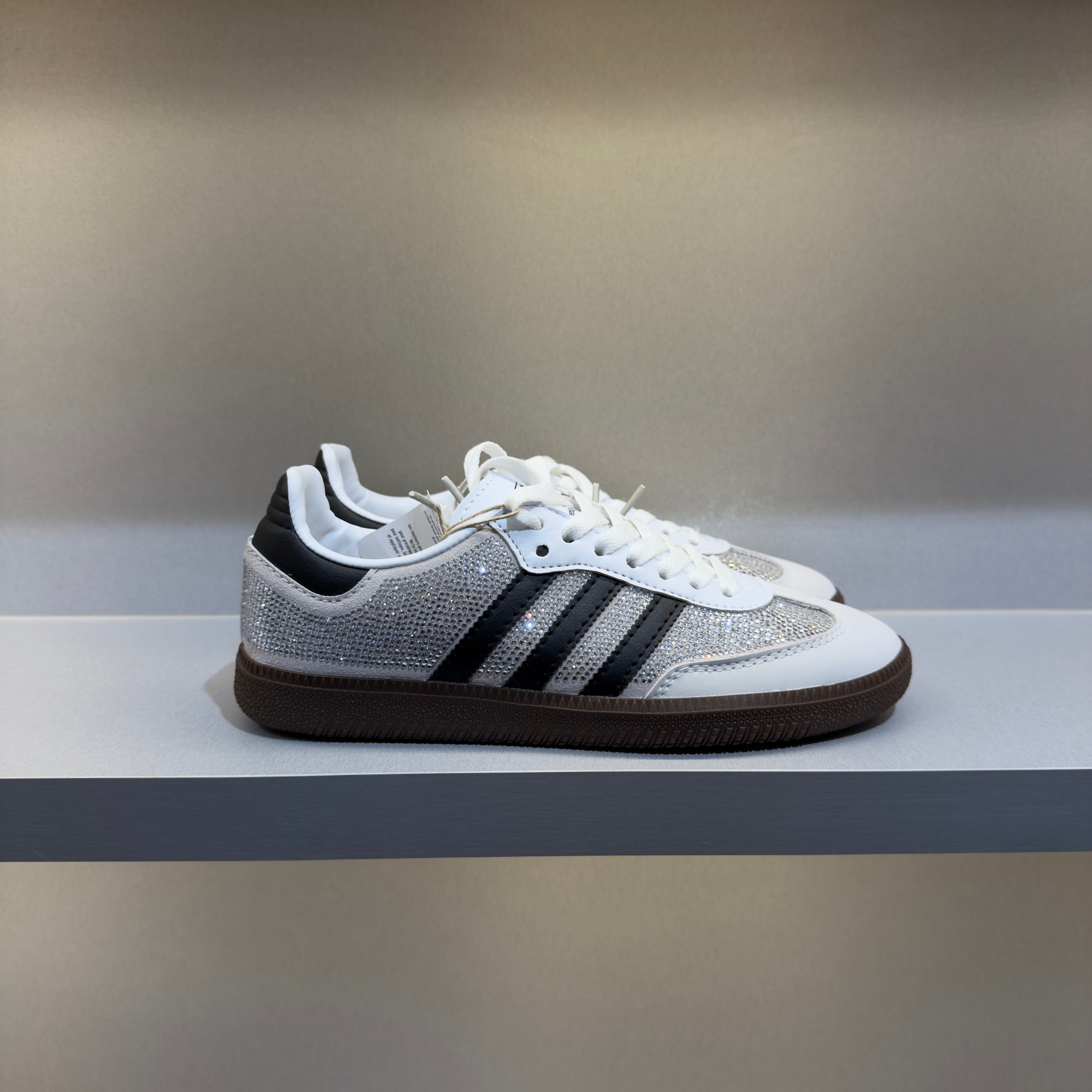 Adidas Samba OG Rhinestone Crystal White Silver (Pronta Entrega)