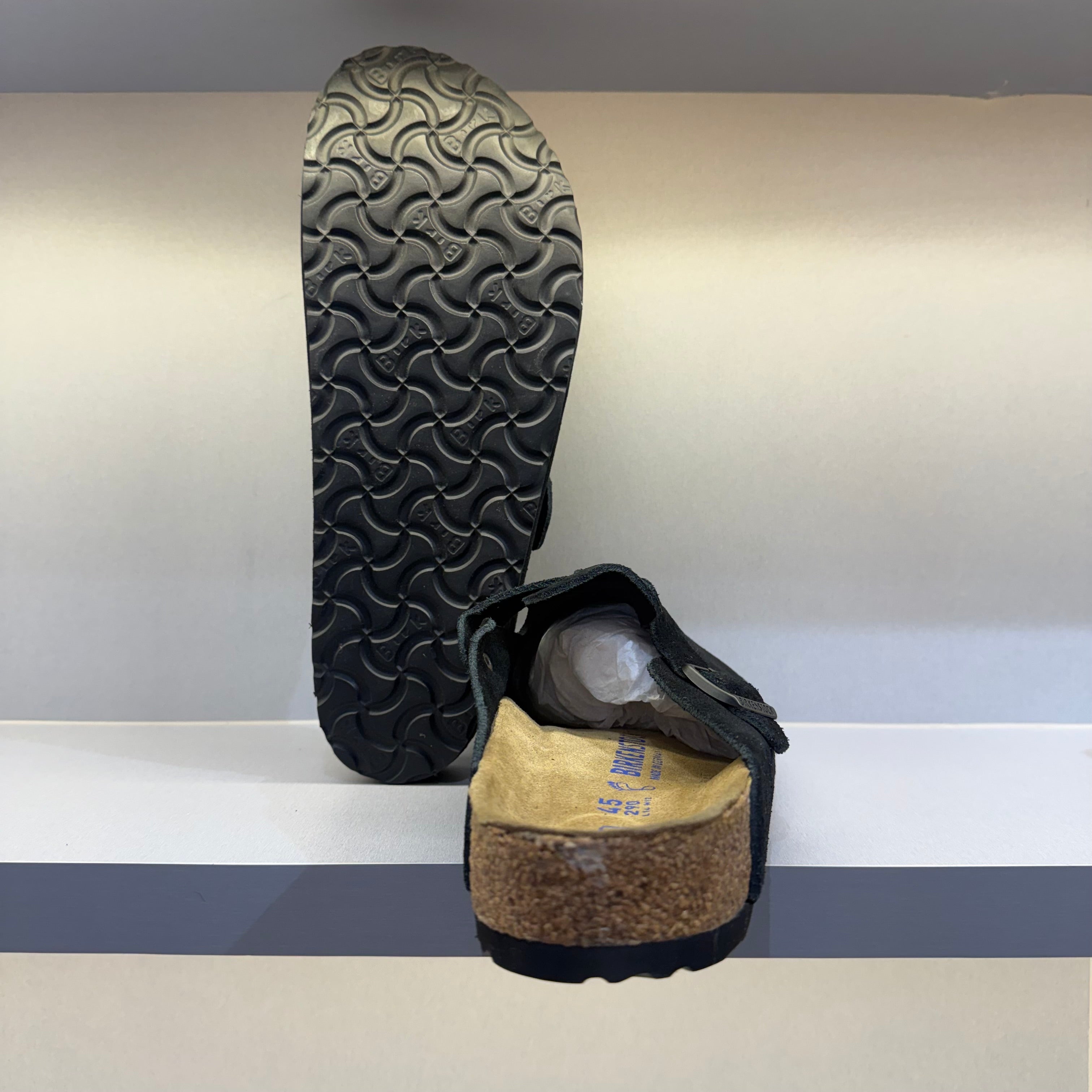 Birkenstock Boston Soft Footbed Suede Black (Pronta Entrega)