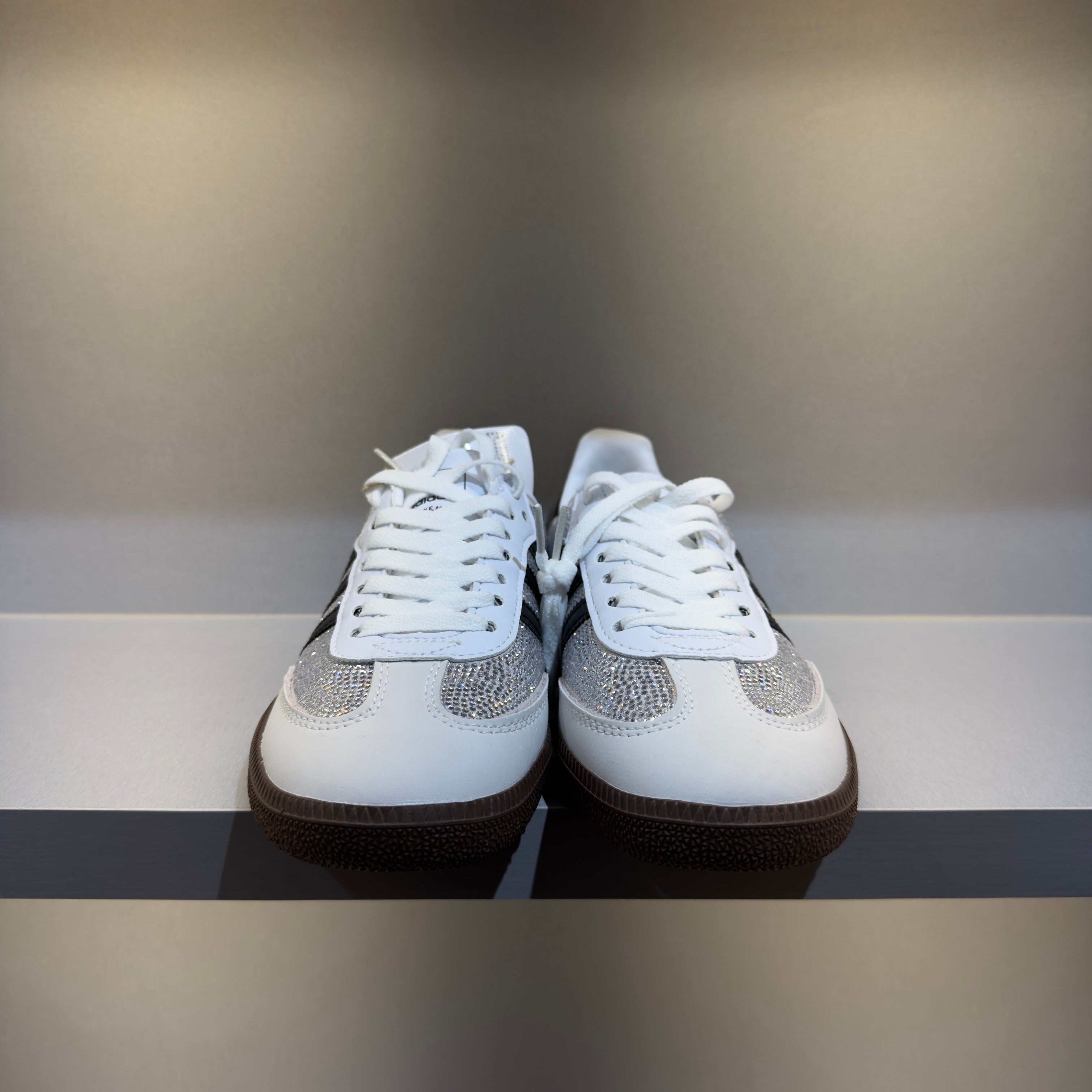 Adidas Samba OG Rhinestone Crystal White Silver (Pronta Entrega)