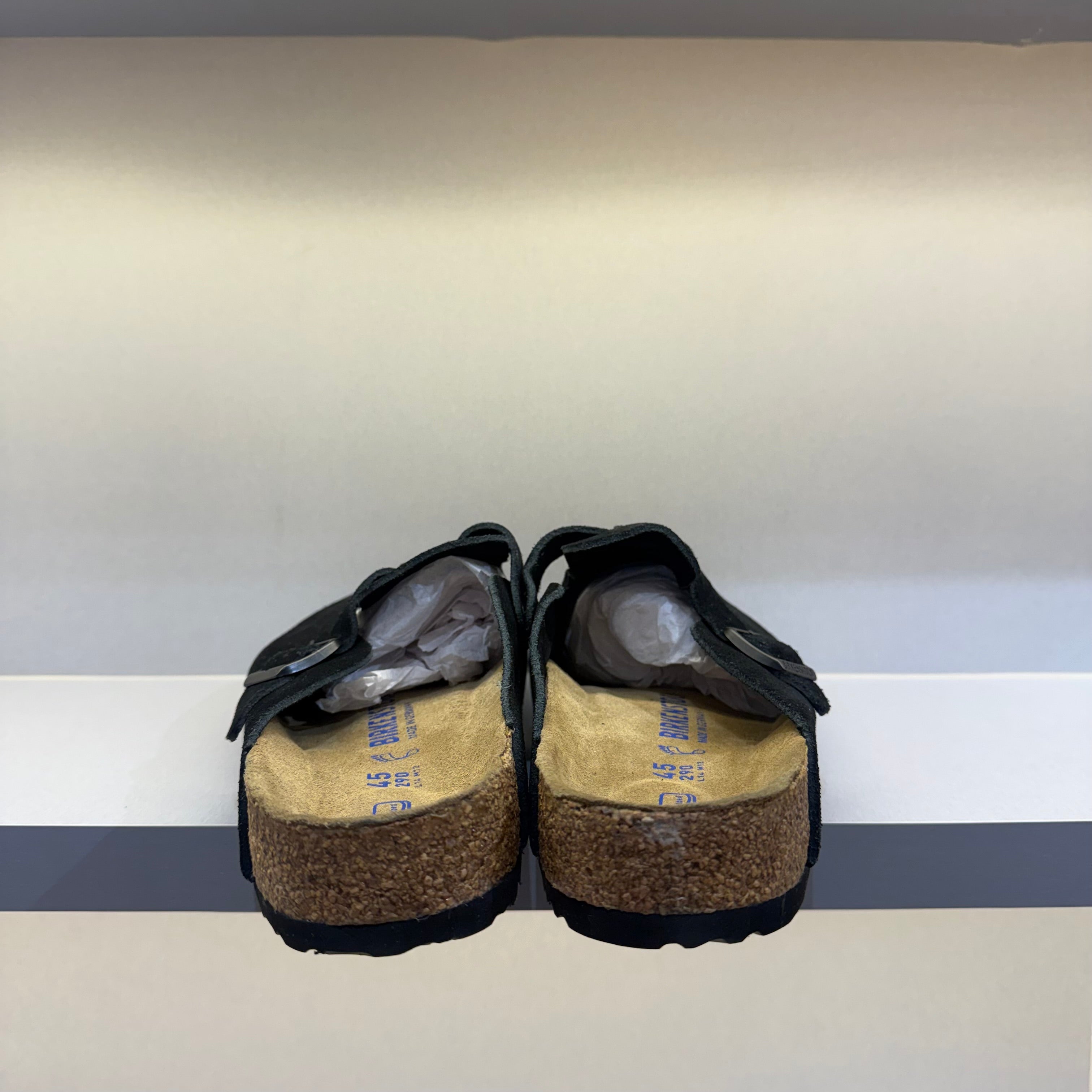 Birkenstock Boston Soft Footbed Suede Black (Pronta Entrega)