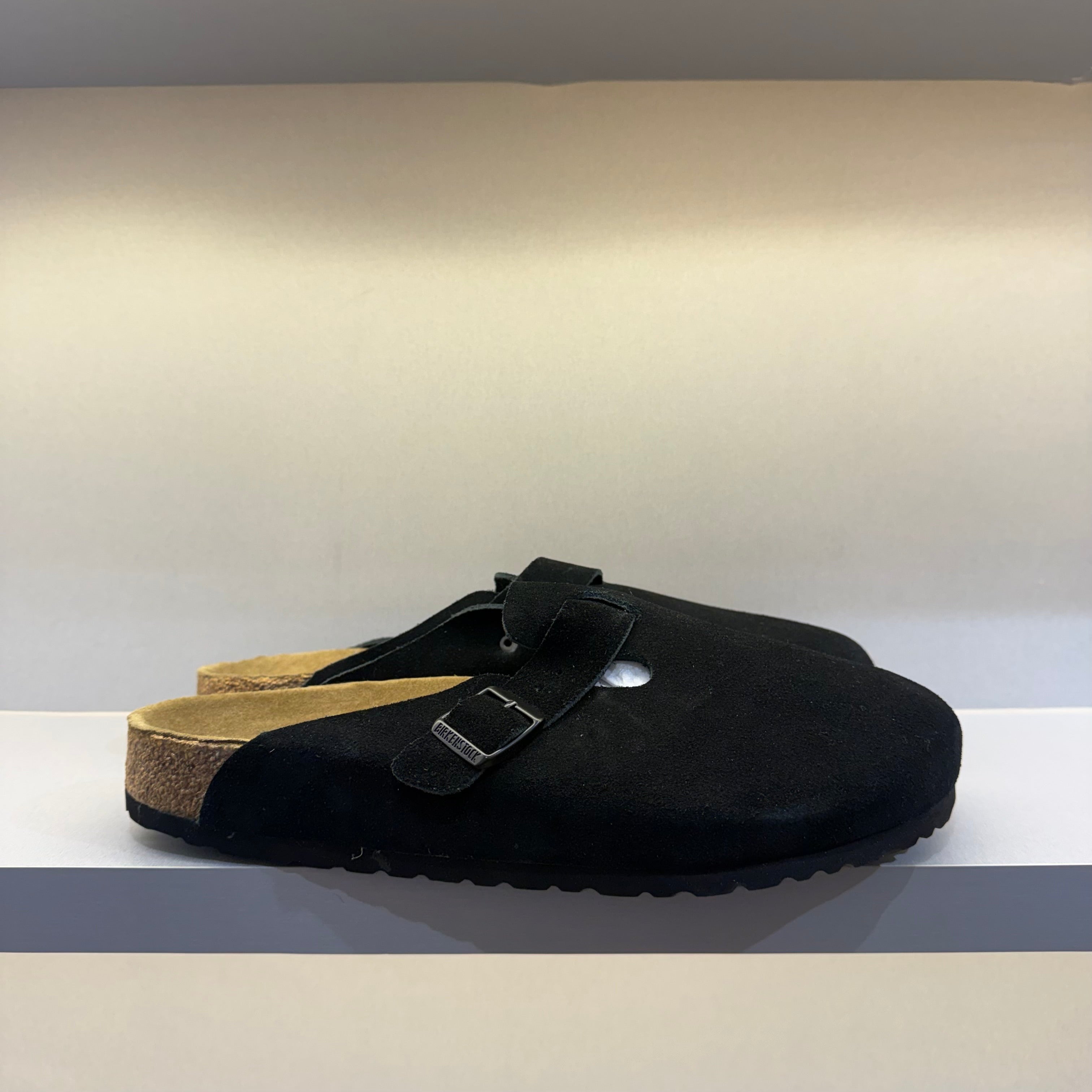 Birkenstock Boston Soft Footbed Suede Black (Pronta Entrega)