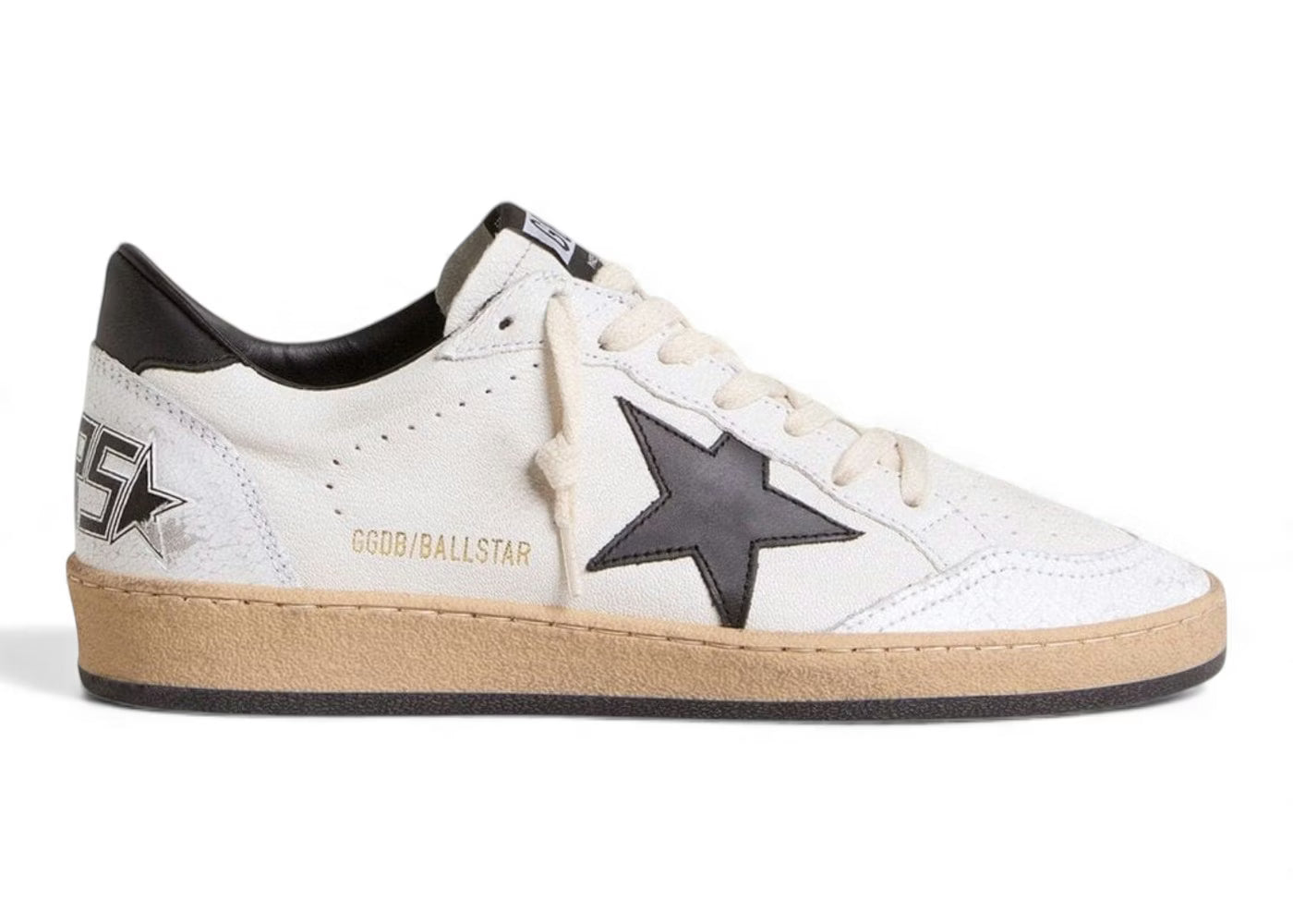 Golden Goose Ball-Star Low White Nappa Black Star
