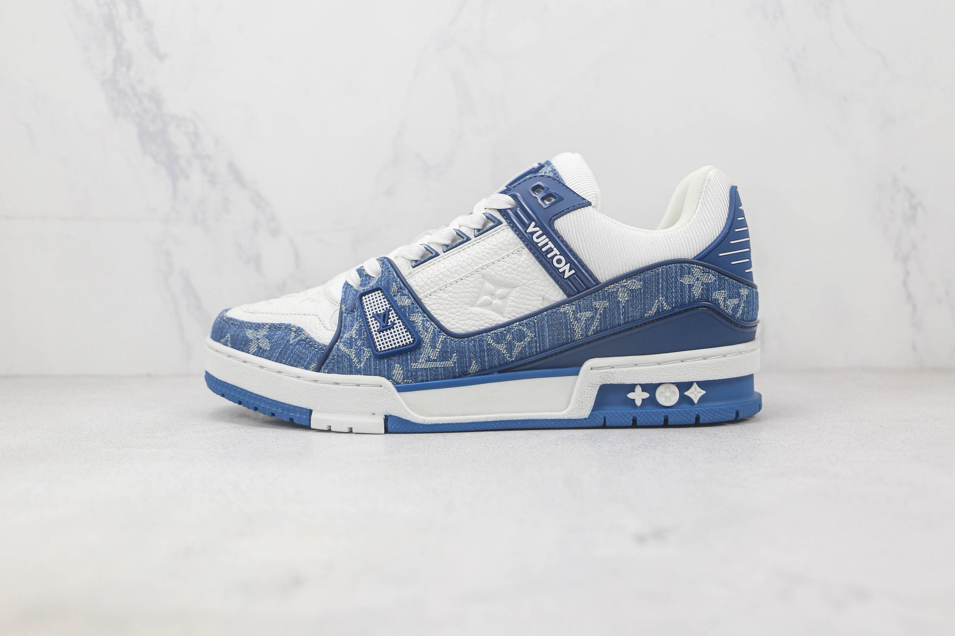 Louis Vuitton Unveils Monogrammed Blue Denim LV 408 Trainer for