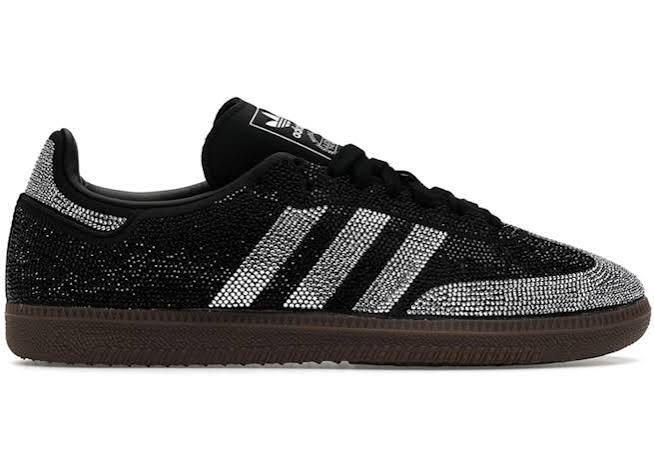 Adidas Samba OG Rhinestone Crystal Black Silver