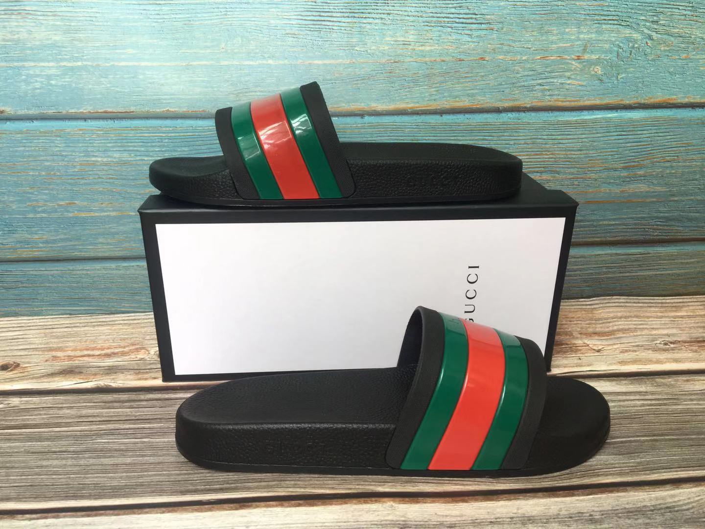 Gucci Rubber Slide Red Green