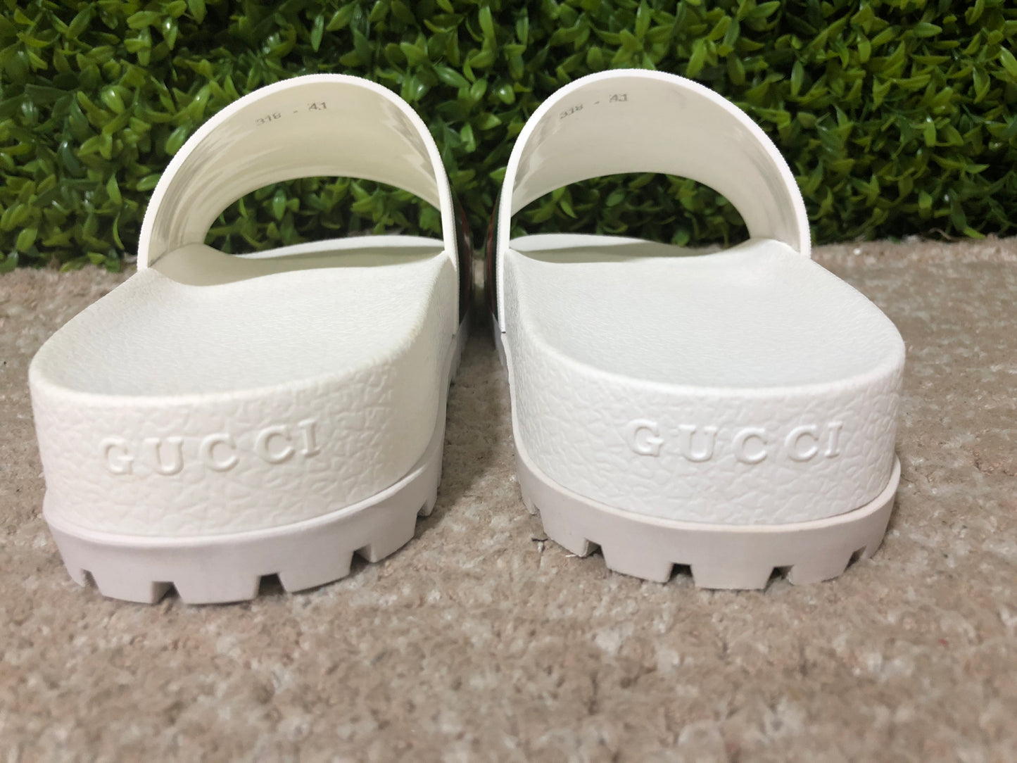 Gucci Web Slide Sandal White