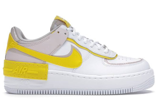 Nike Air Force 1 Shadow White Barely Rose Speed Yellow